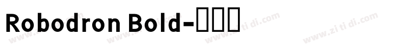 Robodron Bold字体转换